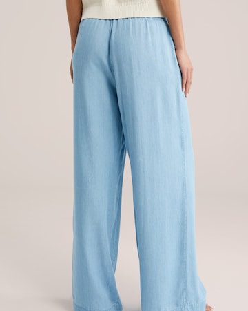 WE Fashion Широкий Штаны в Синий