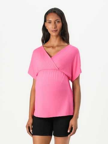 Only Maternity Koszulka 'OLMAMAZE LONNY' w kolorze różowy: przód