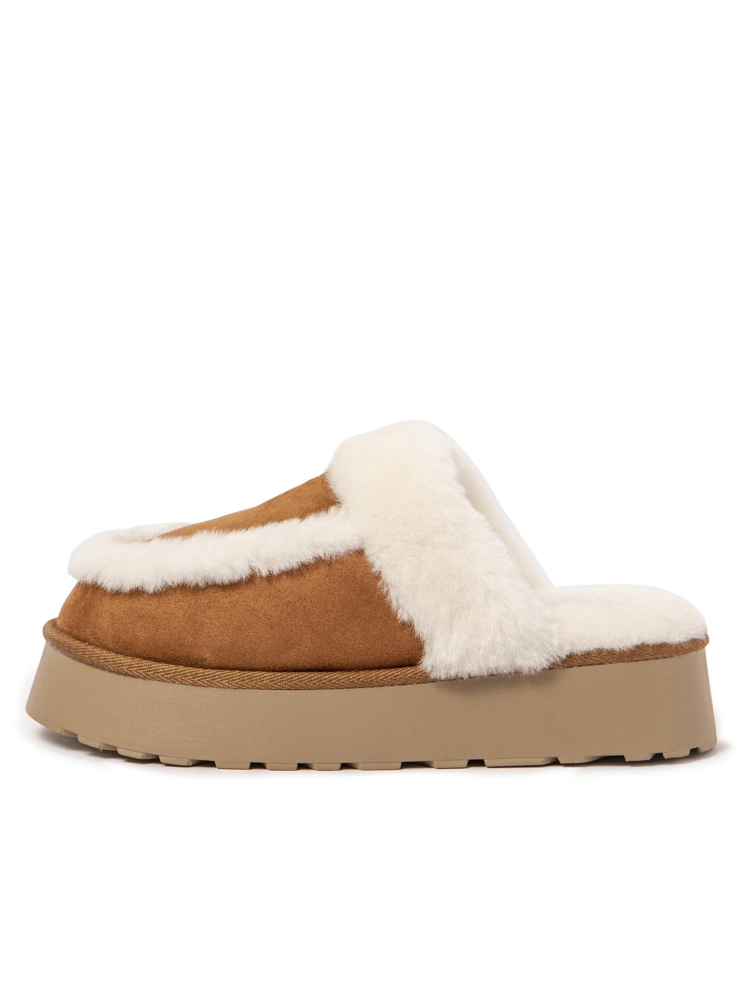 Pantoufle 'Alaska' Nuvola. en marron : devant