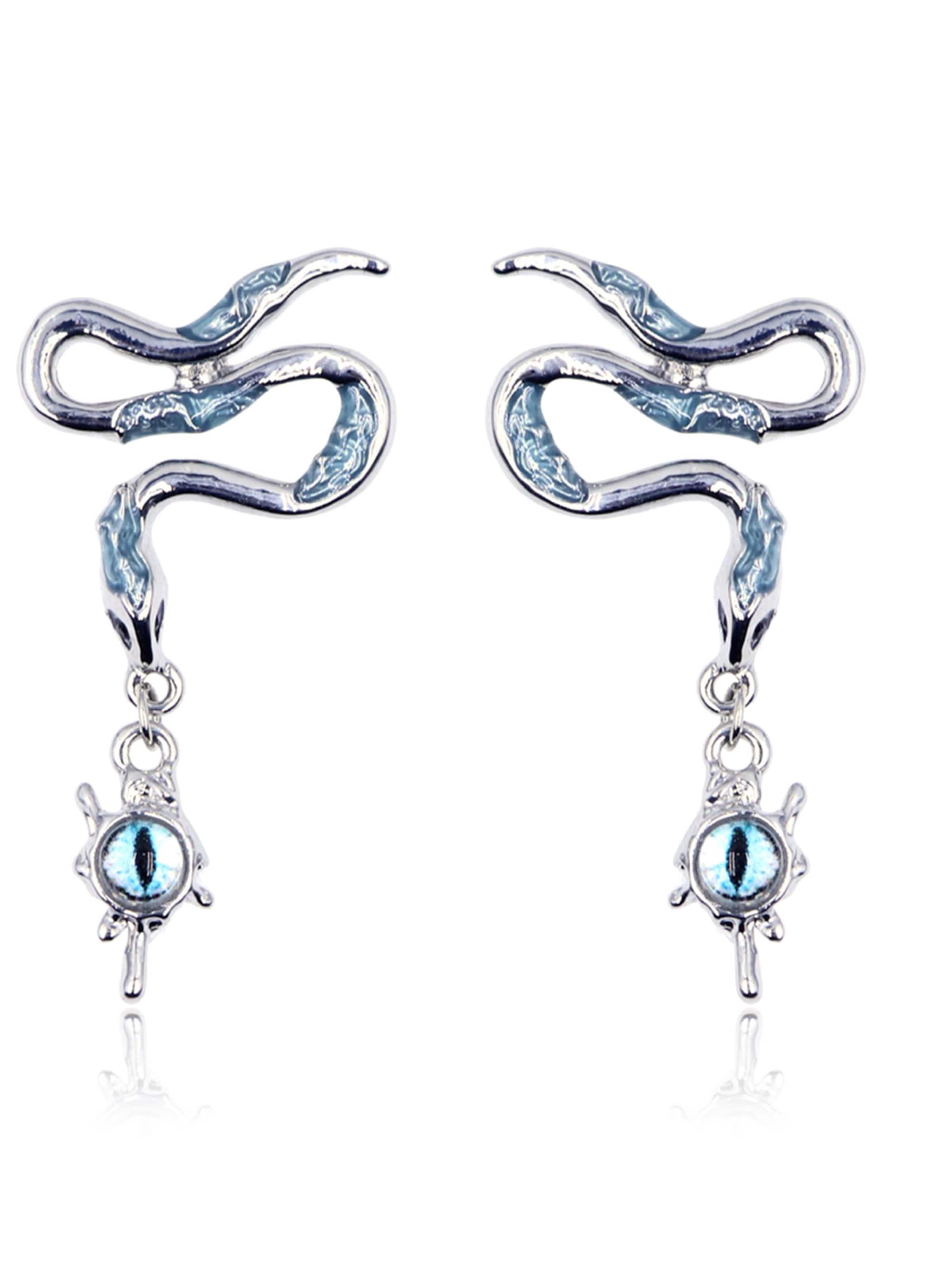 Nightini Ohrringe 'Gothic Punk'‌ in Silber: Vorderseite