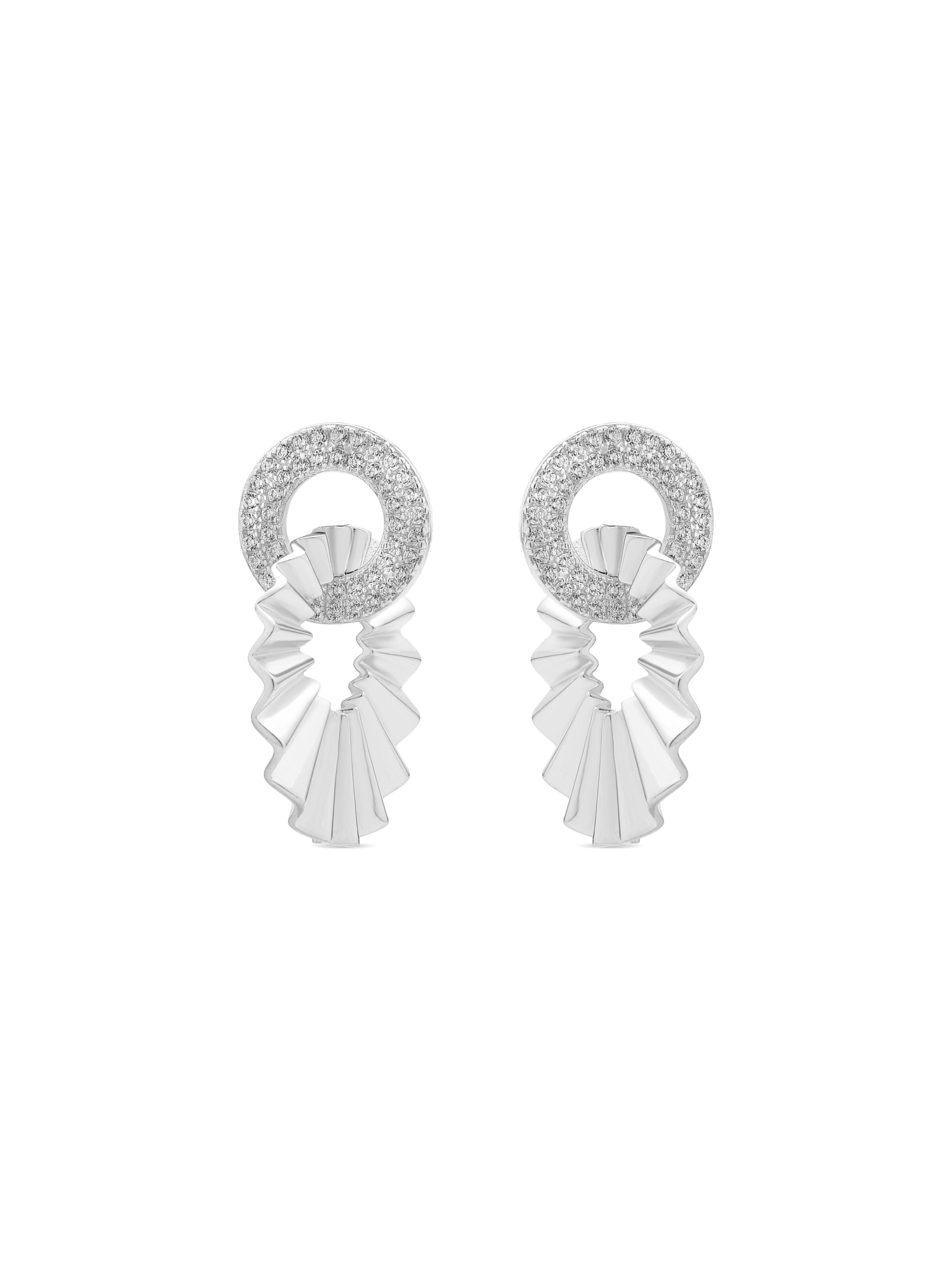 Luxenter Pendientes 'HAFA' en blanco, Vista del producto