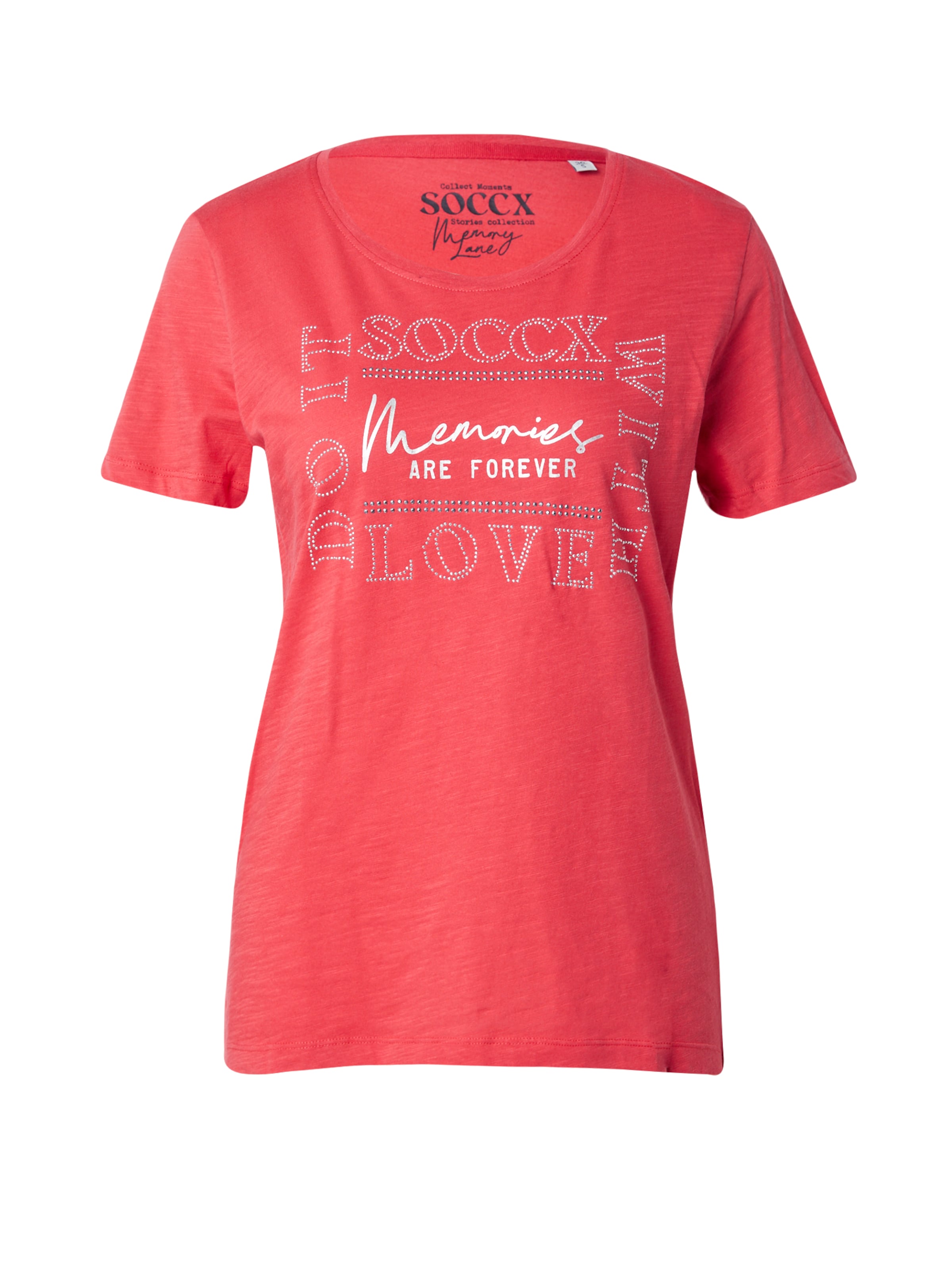 Soccx Tričko 'Memory Lane' - Červená: predná strana