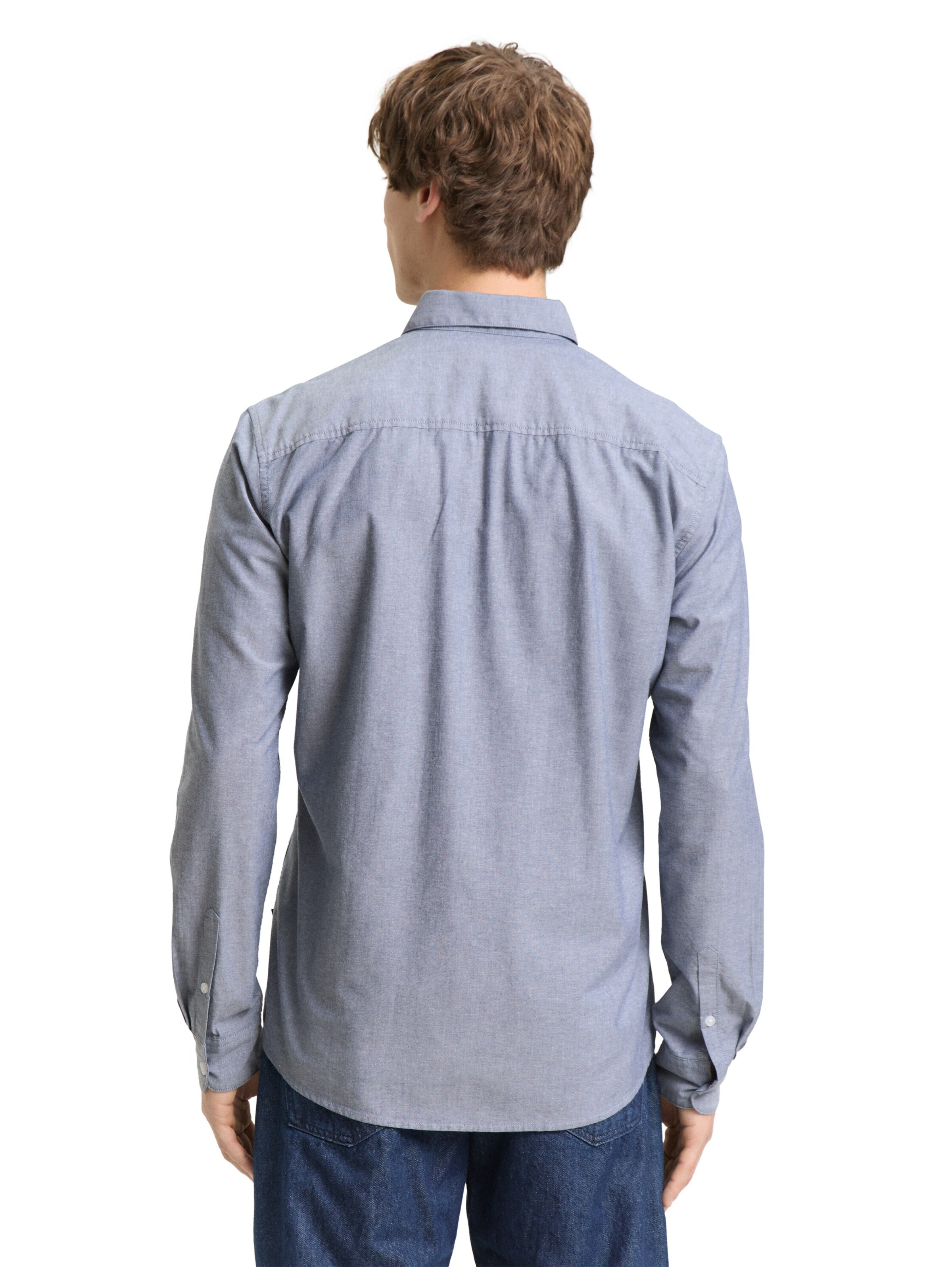TOM TAILOR DENIM Regular fit Button Up Shirt in Blue