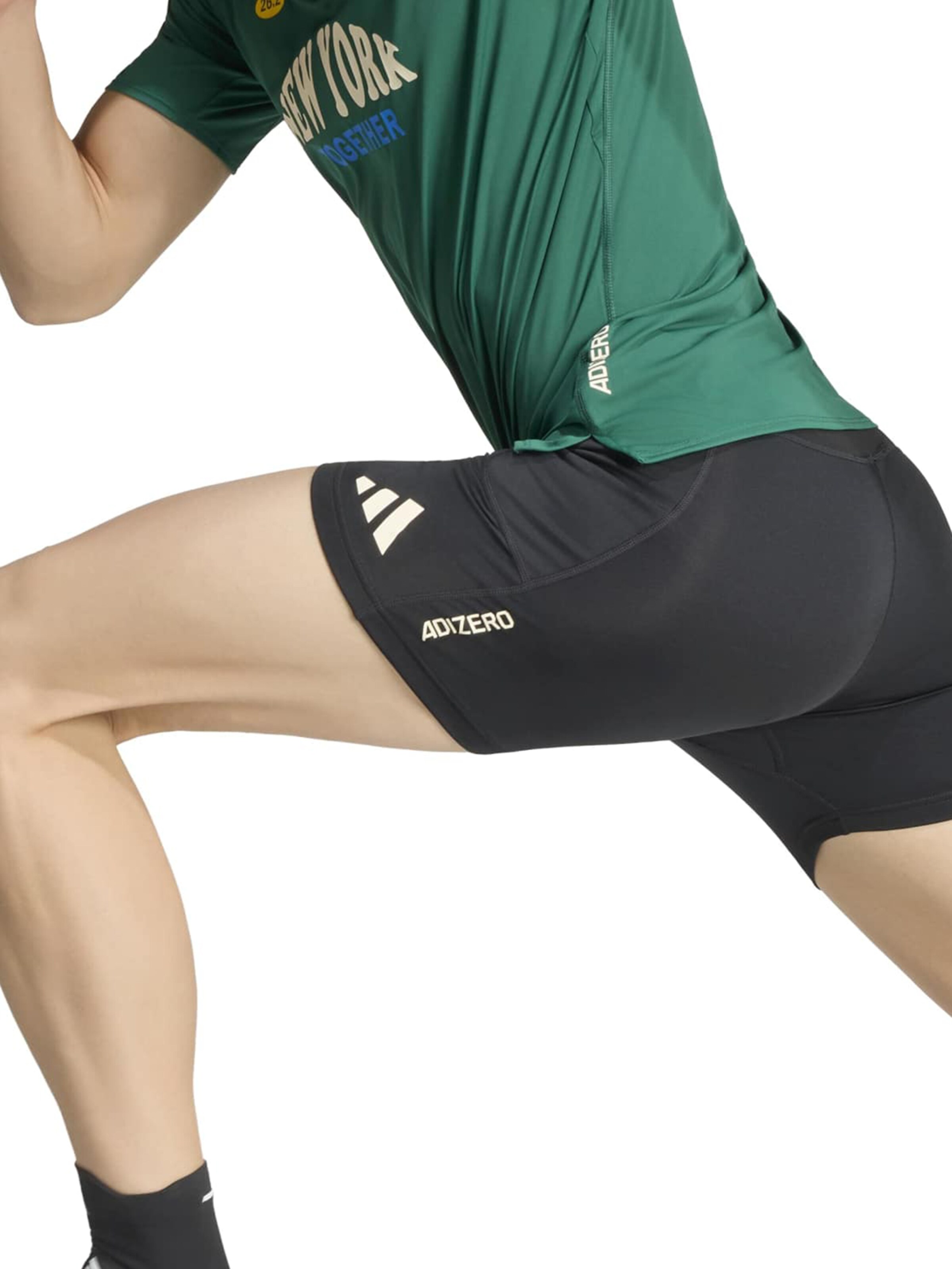 ADIDAS PERFORMANCE Skinny Športne hlače 'ADIZERO' | črna barva