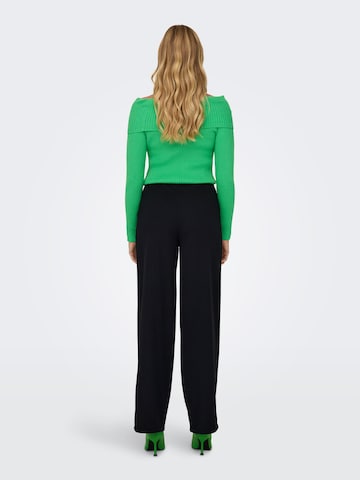 ONLY Wide leg Pleat-Front Pants 'SANIA' in Black