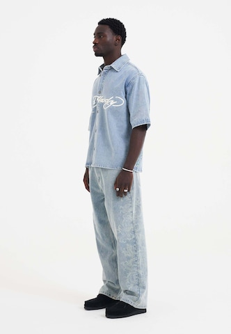 Fit confort Chemise 'Adler und Sterne' Ed Hardy en bleu