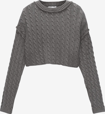 Pull-over Pull&Bear en gris : devant