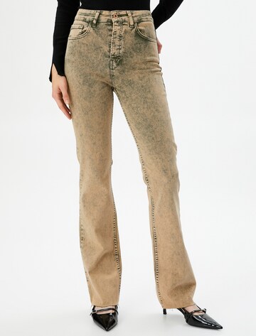 Koton Flared Jeans in Green: front