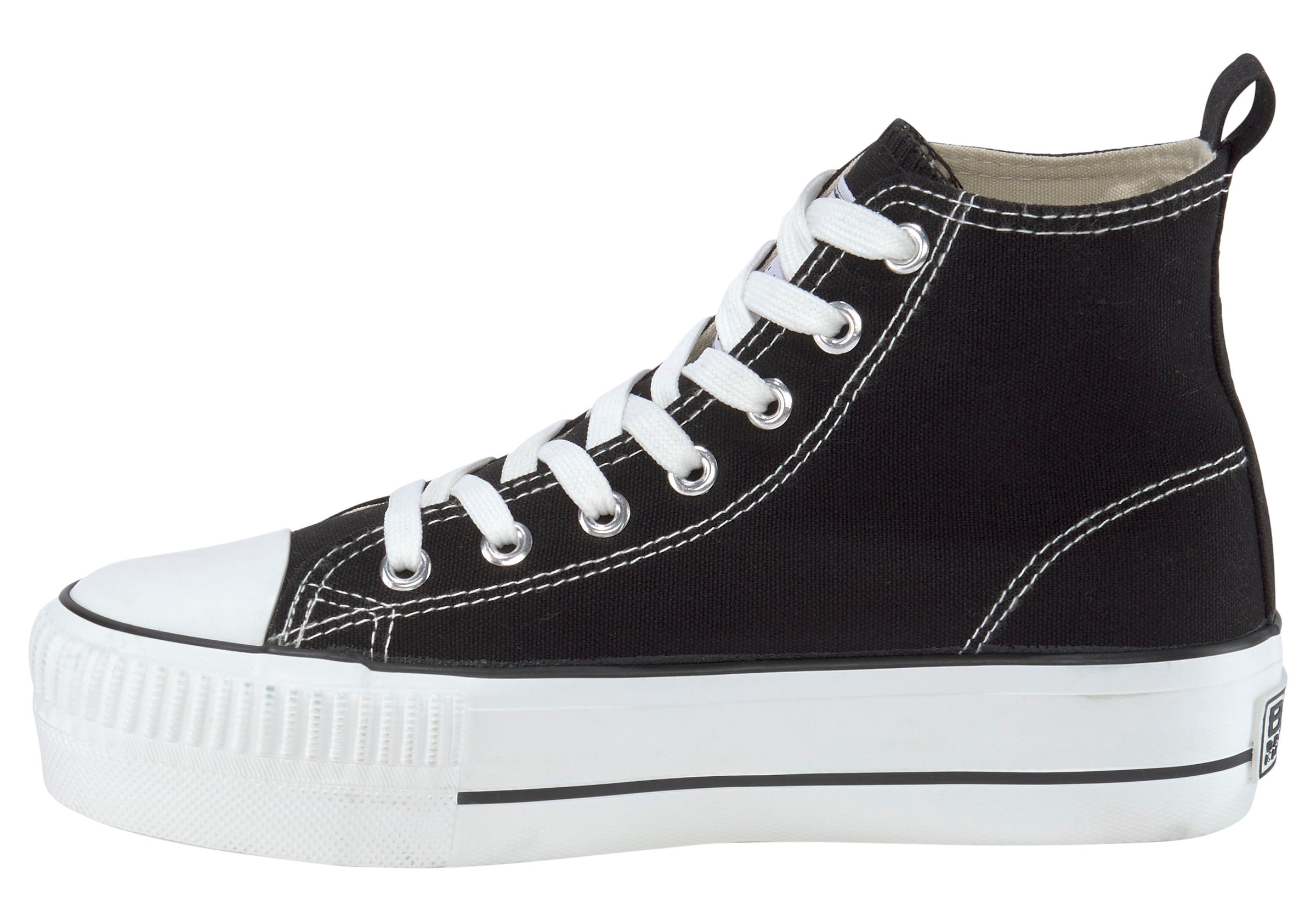 Baskets hautes 'Kaya' BRITISH KNIGHTS en noir : devant