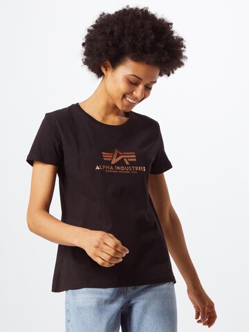 T-shirt ALPHA INDUSTRIES en noir : devant