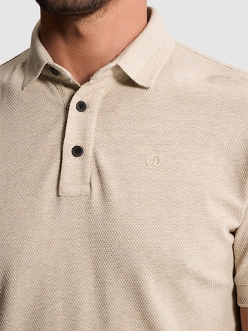 Maglietta 'Slim fit polo shirt with allover texture' di CAST IRON in beige