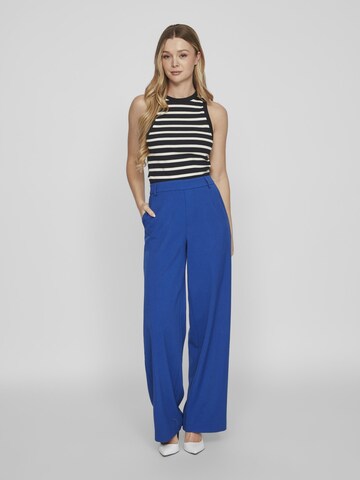 VILA Wide leg Bandplooibroek in Blauw