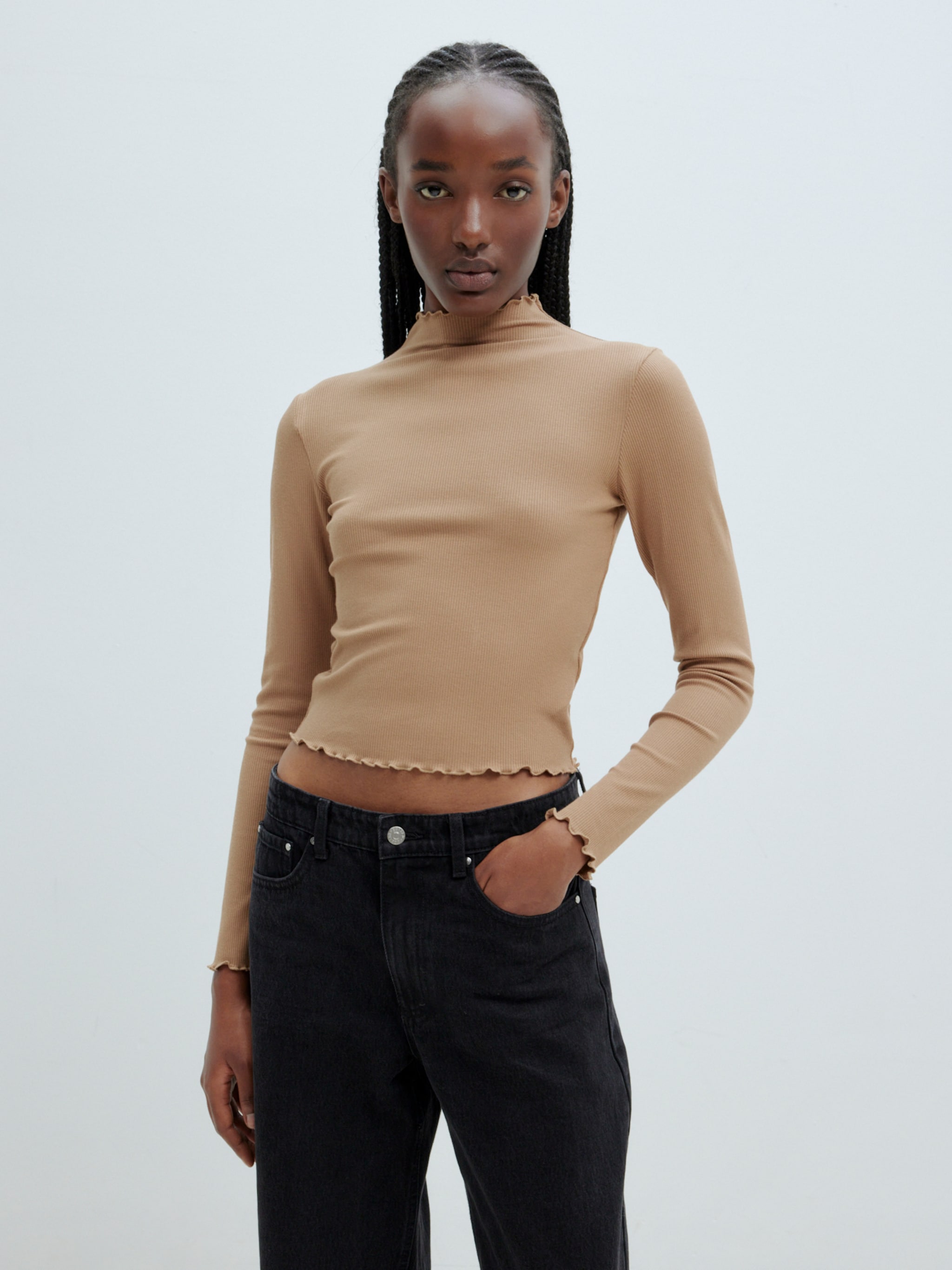 EDITED Producten Shirt 'Daniela' Lichtbruin