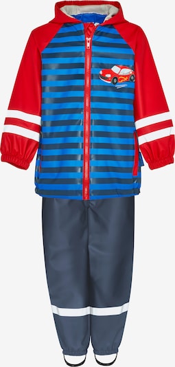 PLAYSHOES Tehničko odijelo 'Rennwagen' u mornarsko plava / nebesko plava / crvena, Pregled proizvoda