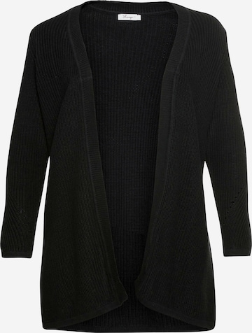 SHEEGO Knit Cardigan in Black: front