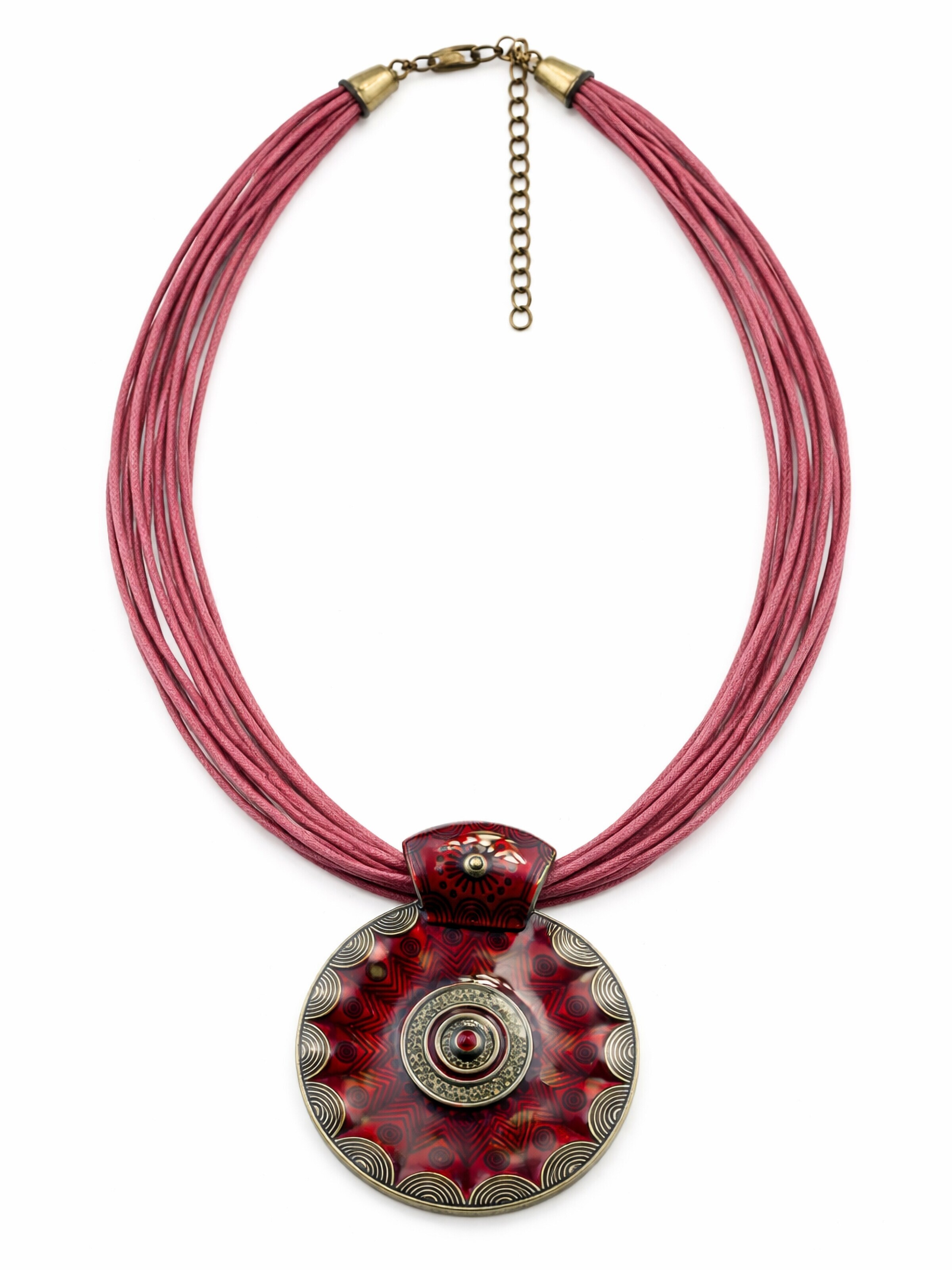 COLLEZIONE ALESSANDRO Necklace 'Ciondolo' in Red: front