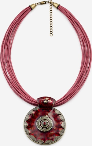COLLEZIONE ALESSANDRO Necklace 'Ciondolo' in Red: front