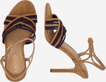 Lauren Ralph Lauren Páskové sandály 'MADELAINE' – béžová