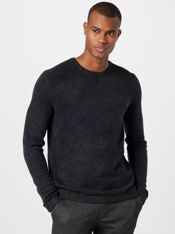 TOM TAILOR Sweater in Black: front