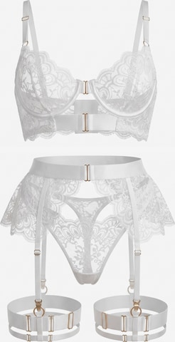 Orchibelle Underwear Sets 'Marielle' in White: front