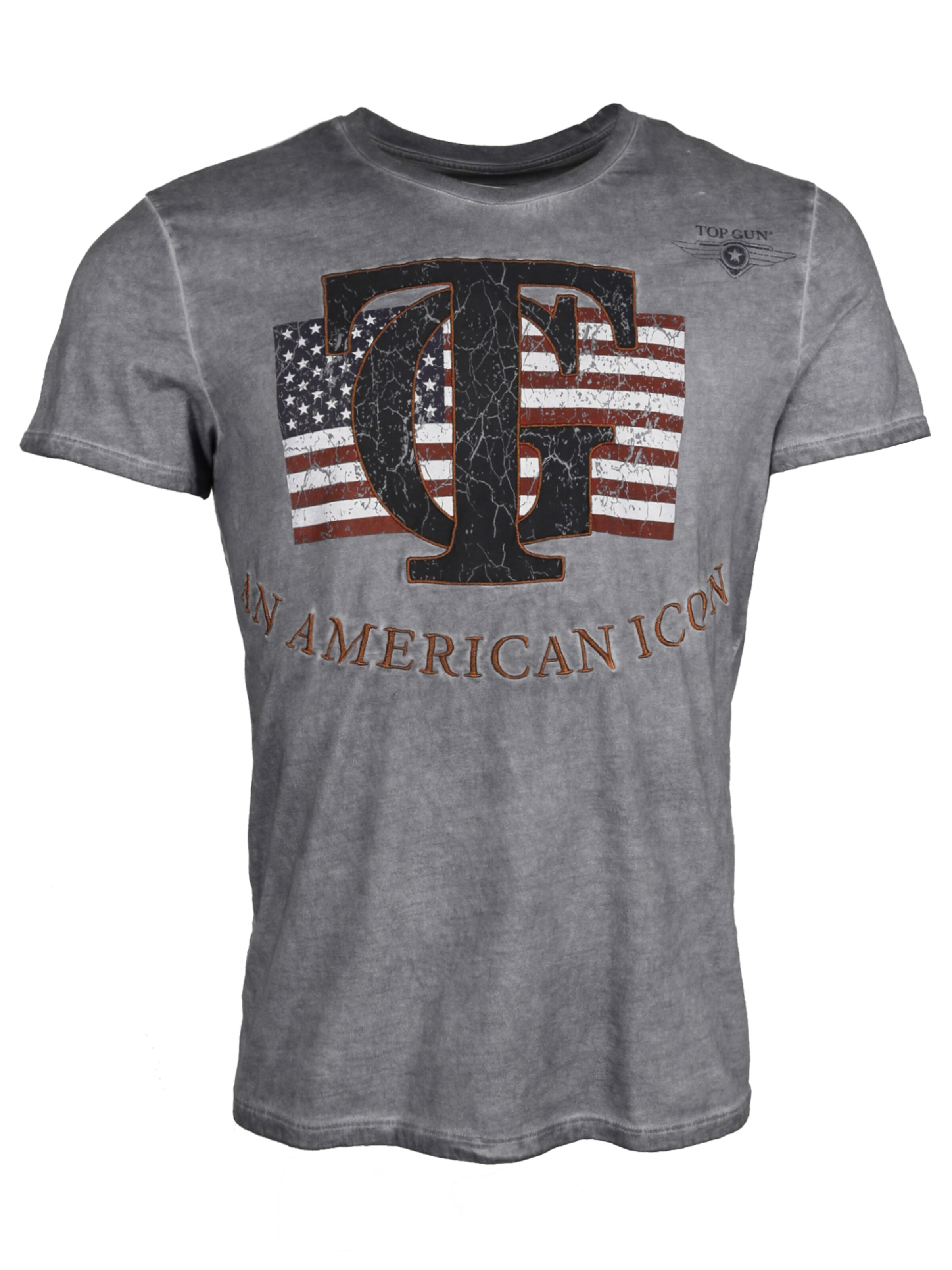 TOP GUN Shirt ' TG20201113 ' in Grey: front