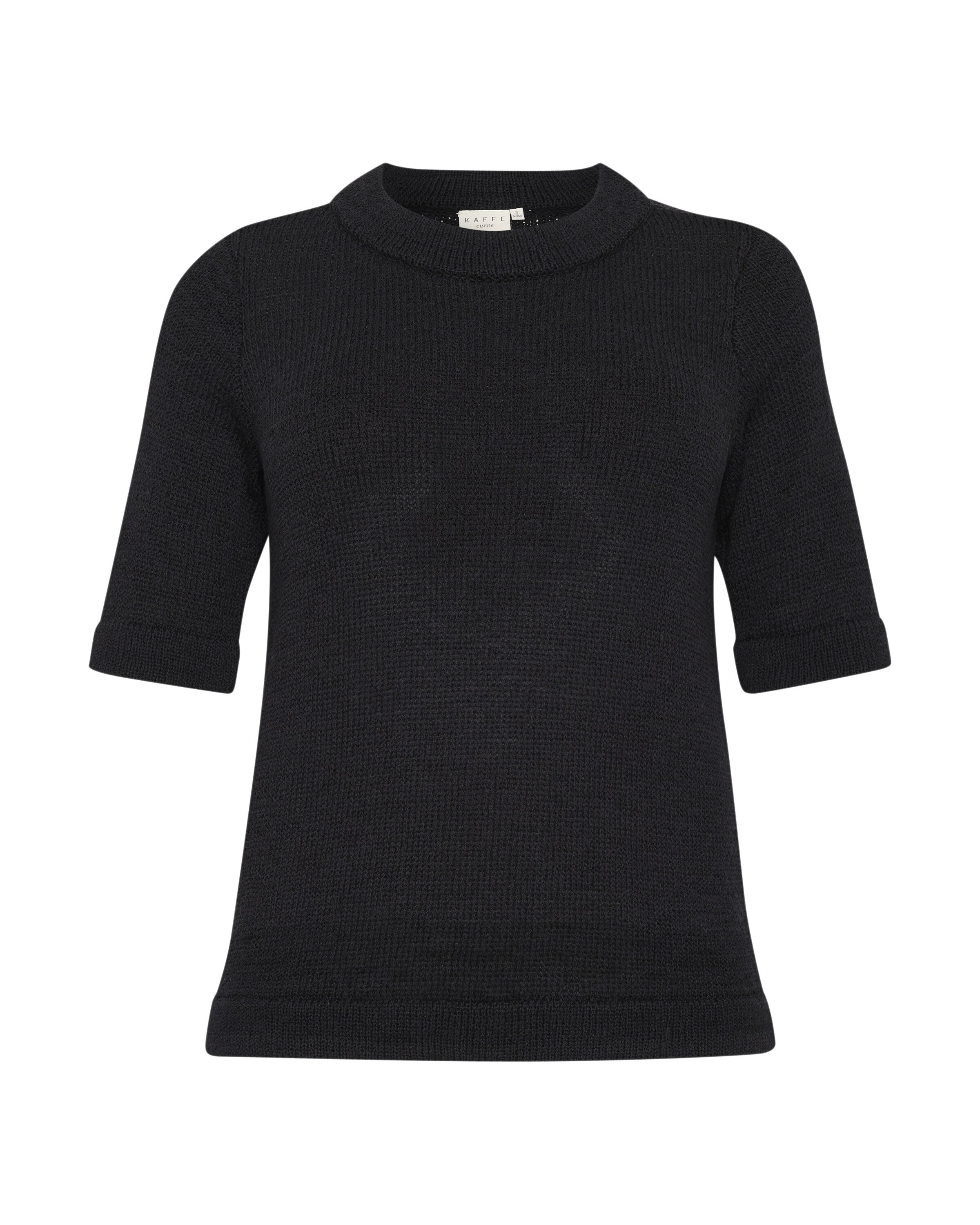 KAFFE CURVE Pullover 'Evita' in Schwarz: Vorderseite