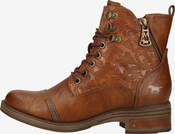 MUSTANG Lace-up bootie in Brown