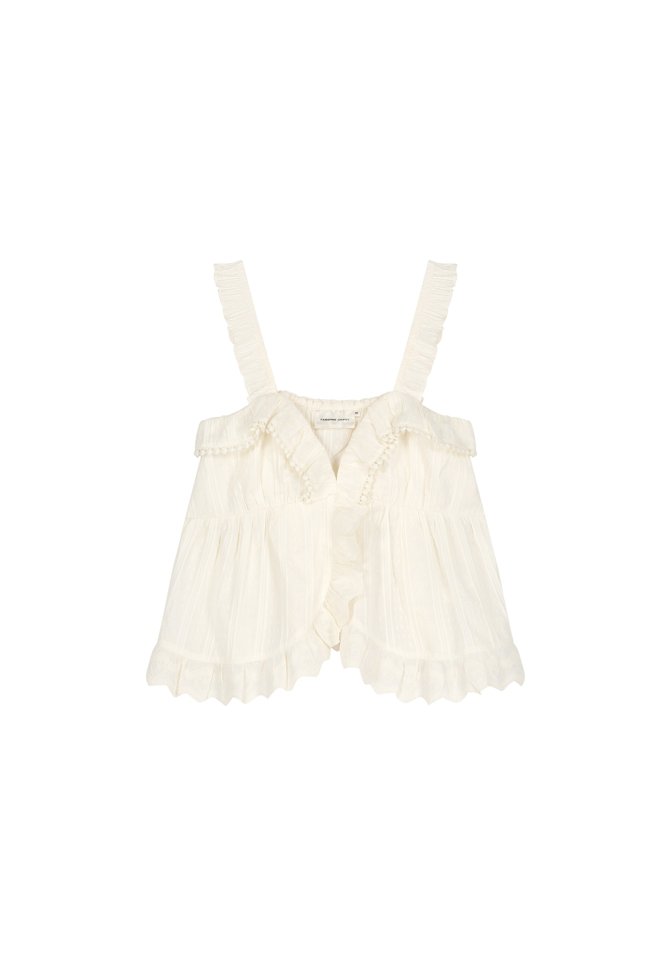 Fabienne Chapot Top in Beige: voorkant