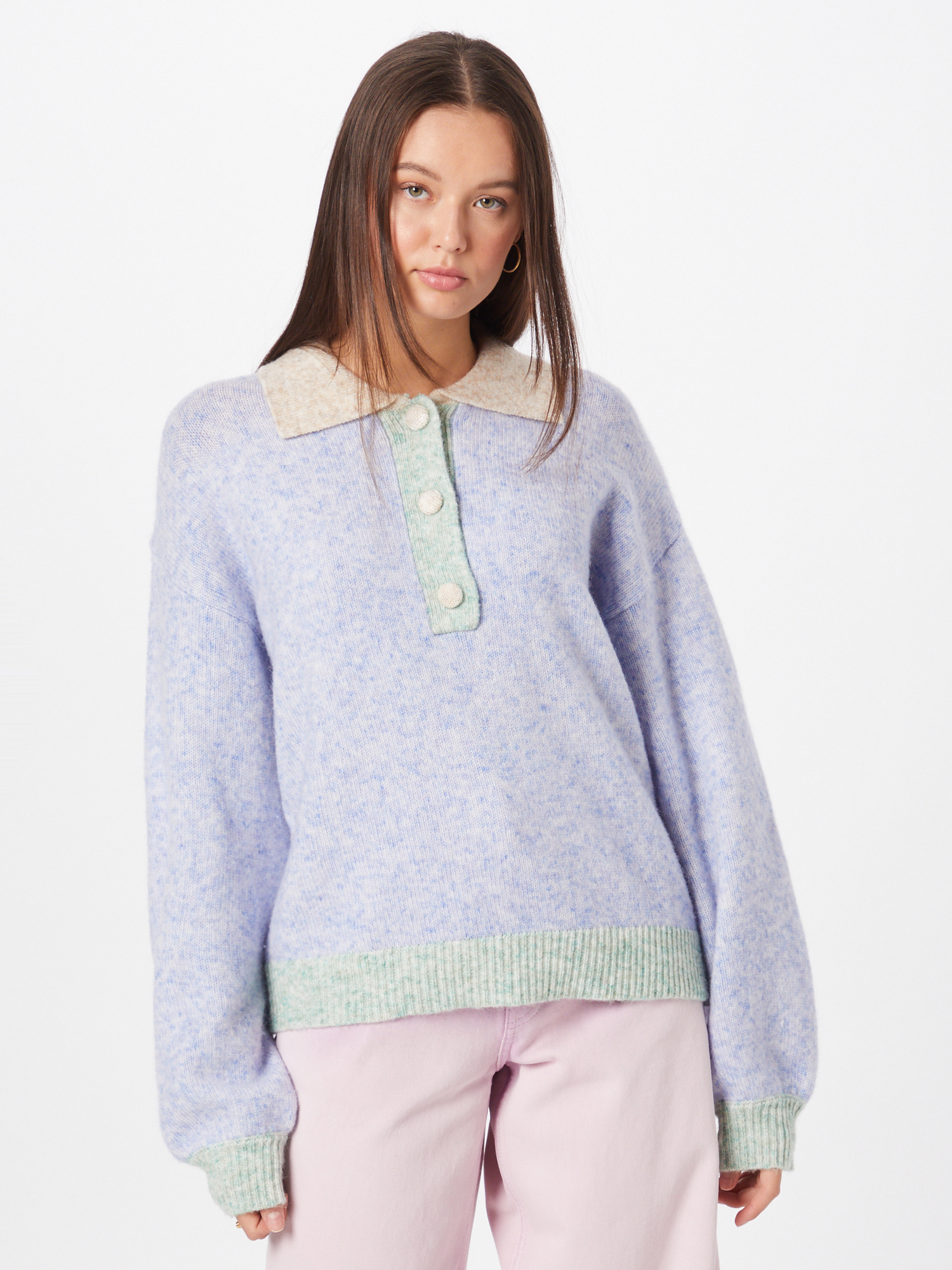 Odzież Swetry & dzianina Envii Sweter AUDETTE w kolorze Nakrapiany Niebieskim 