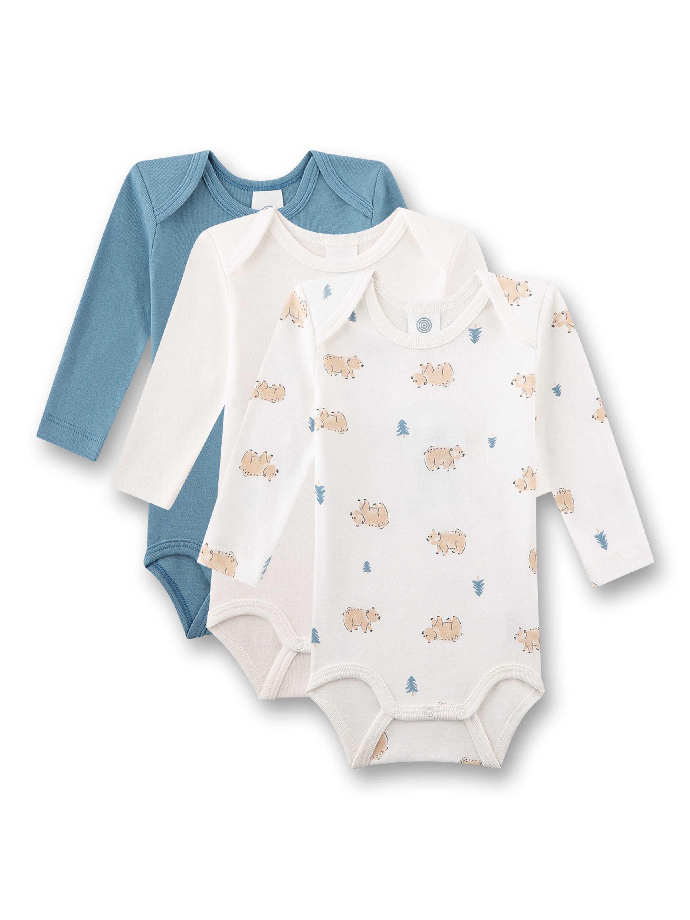 Tutina / body per bambino di Sanetta in beige: frontale