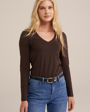 WE Fashion Футболка в Коричневый
