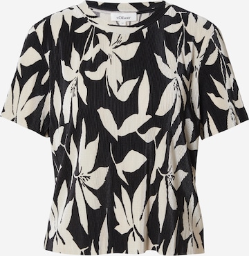 melns s.Oliver T-Krekls: no priekšpuses