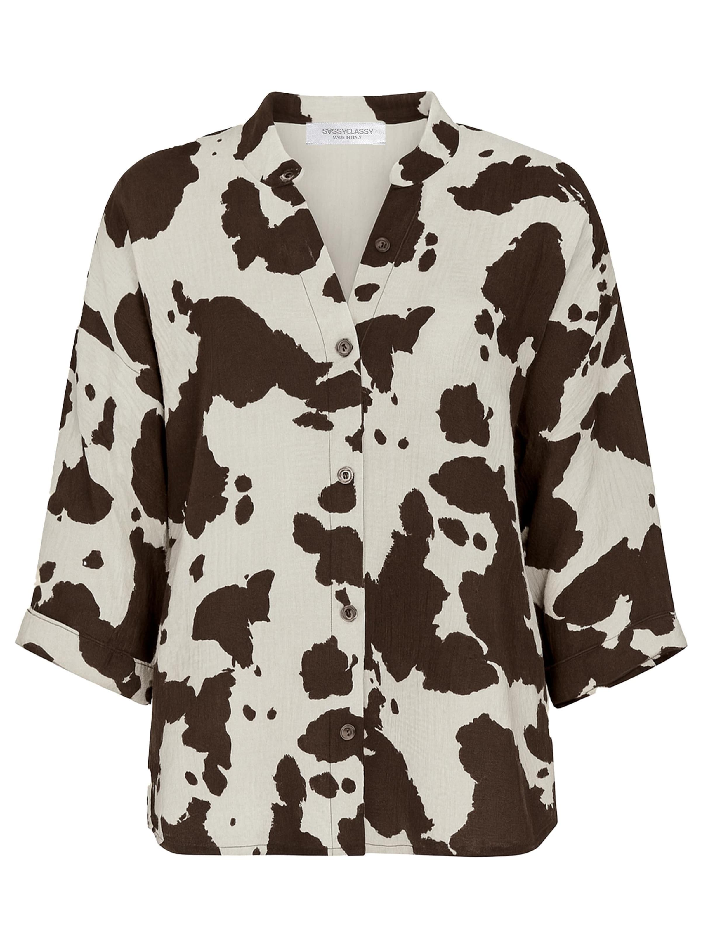 SASSYCLASSY Bluse in braun, Produktansicht