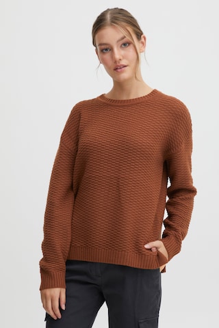 Oxmo Sweater 'Milla' in Brown: front