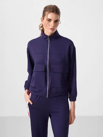 Tommy Life Sweatvest in Blauw: voorkant