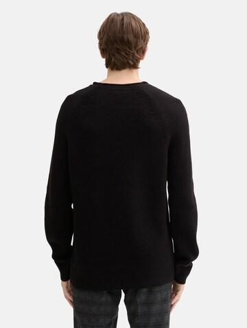 TOM TAILOR DENIM Sweater in Black