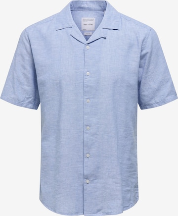 Camicia 'Caiden' di Only & Sons in blu: frontale