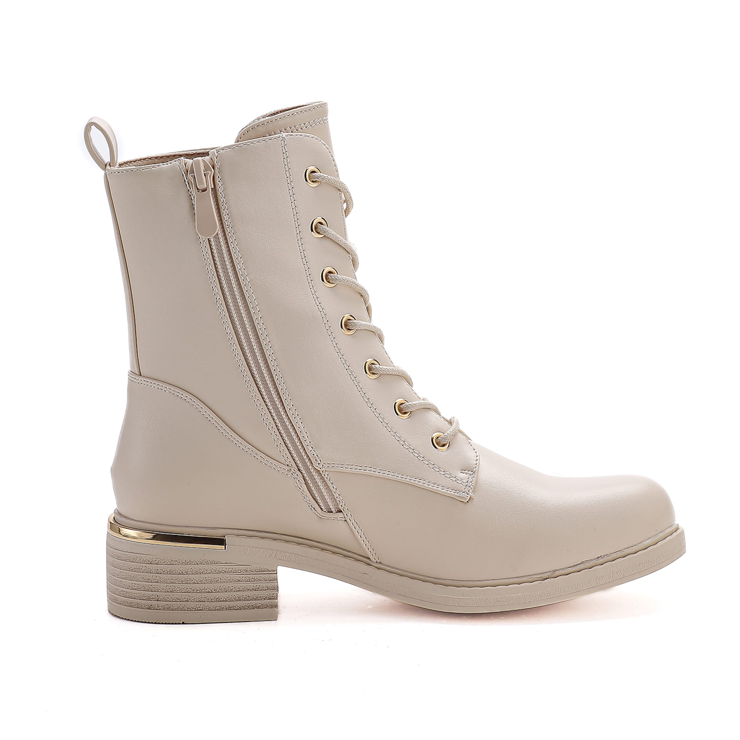 Elara Schnürstiefelette in Beige