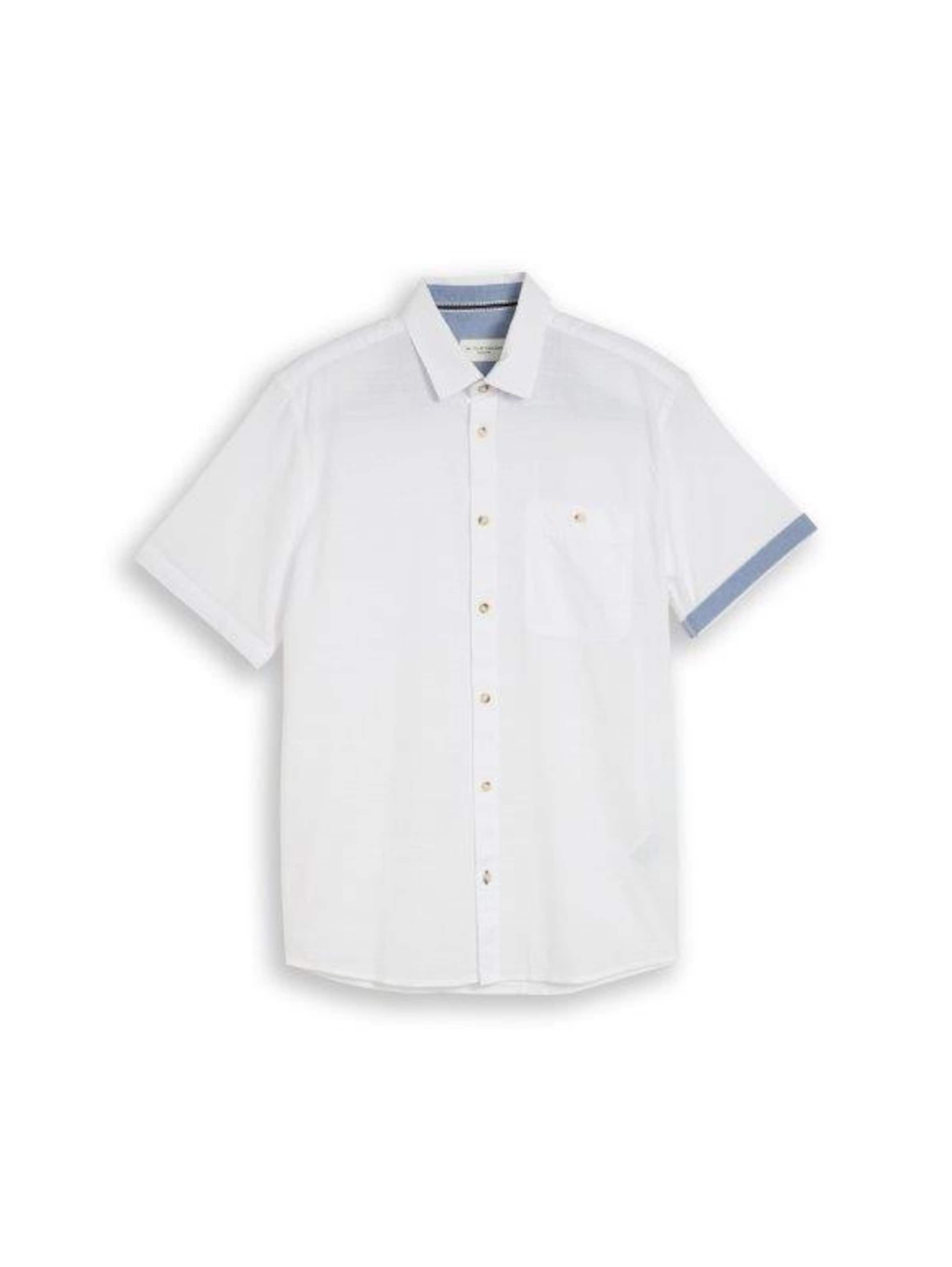 TOM TAILOR Regular fit Button Up Shirt in White: front