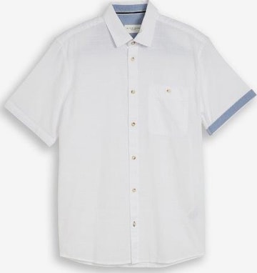 TOM TAILOR Button Up Shirt in White: front