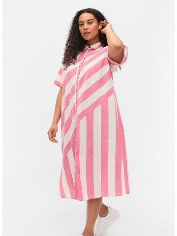 Zizzi Shirt Dress 'Mlone' in Pink