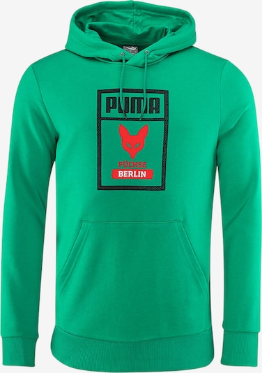 PUMA Urheilullinen collegepaita koossa S värissä vihreä / punainen / musta, Tuotenäkymä
