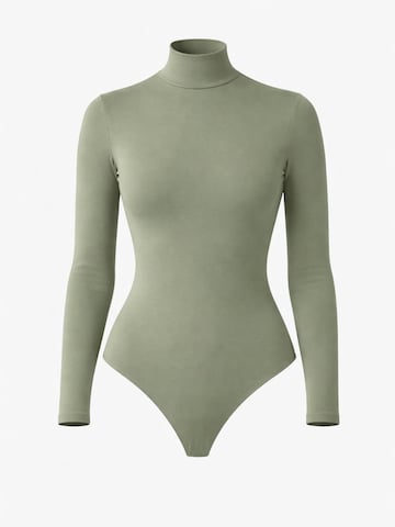 LEAFLETIC Body 'Leafletic Women’s long sleeve high neck bodysuit'‌‌ in Grün: Vorderseite