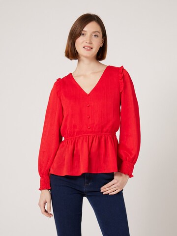 NAF NAF Blouse ' Hiptone ' in Red: front