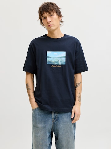 JACK & JONES T-Shirt 'JORNORREBRO' in Blau: Vorderseite