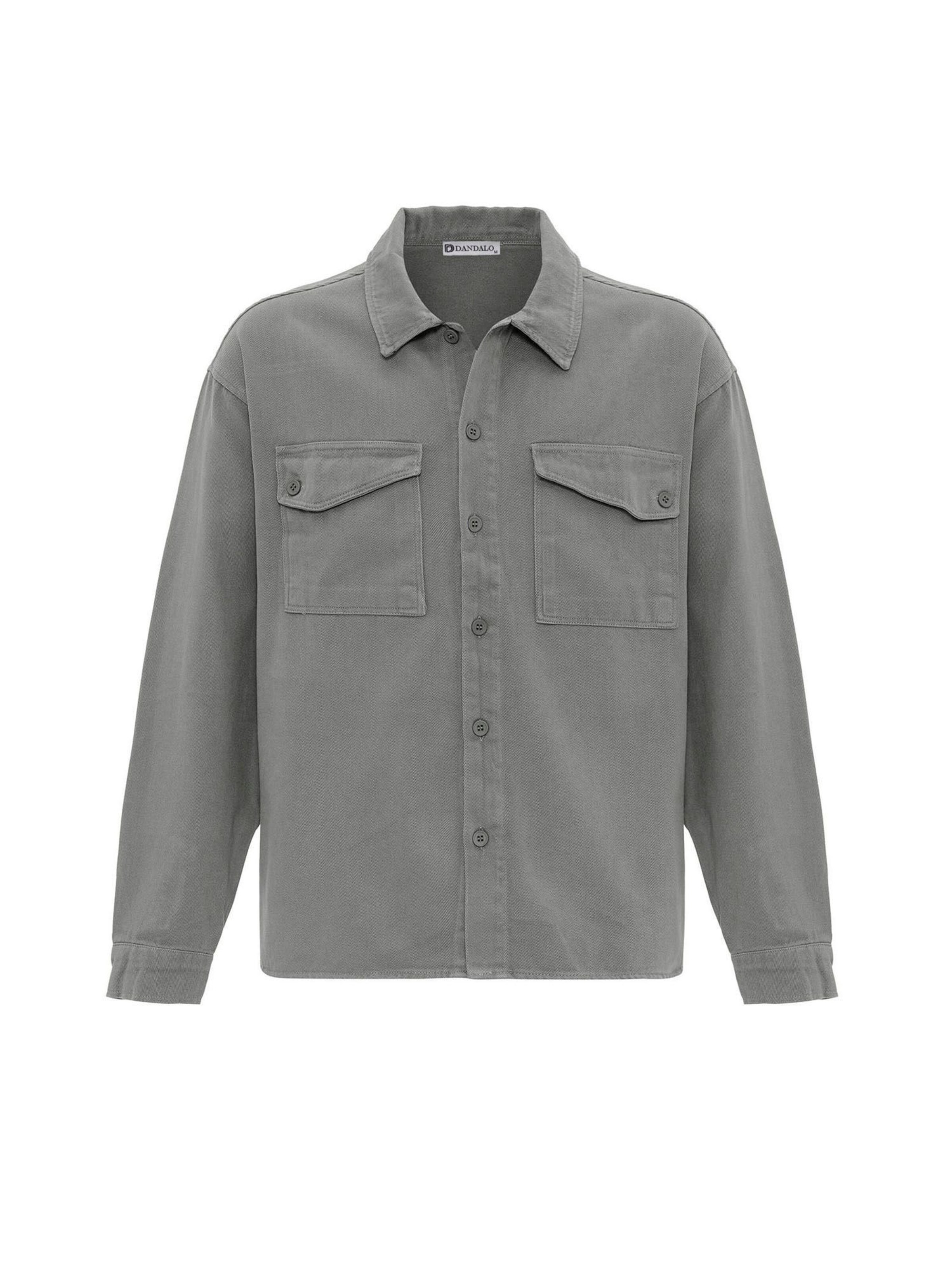 Chemise Dandalo en gris : devant