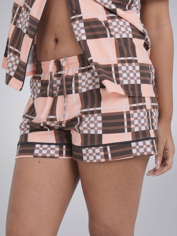 LEAFLETIC - Pijama de pantalón corto 'Leafletic Women’s Check Night Wear Short Set for Women' en rosa