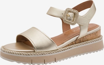 Sandales Tamaris en or : devant