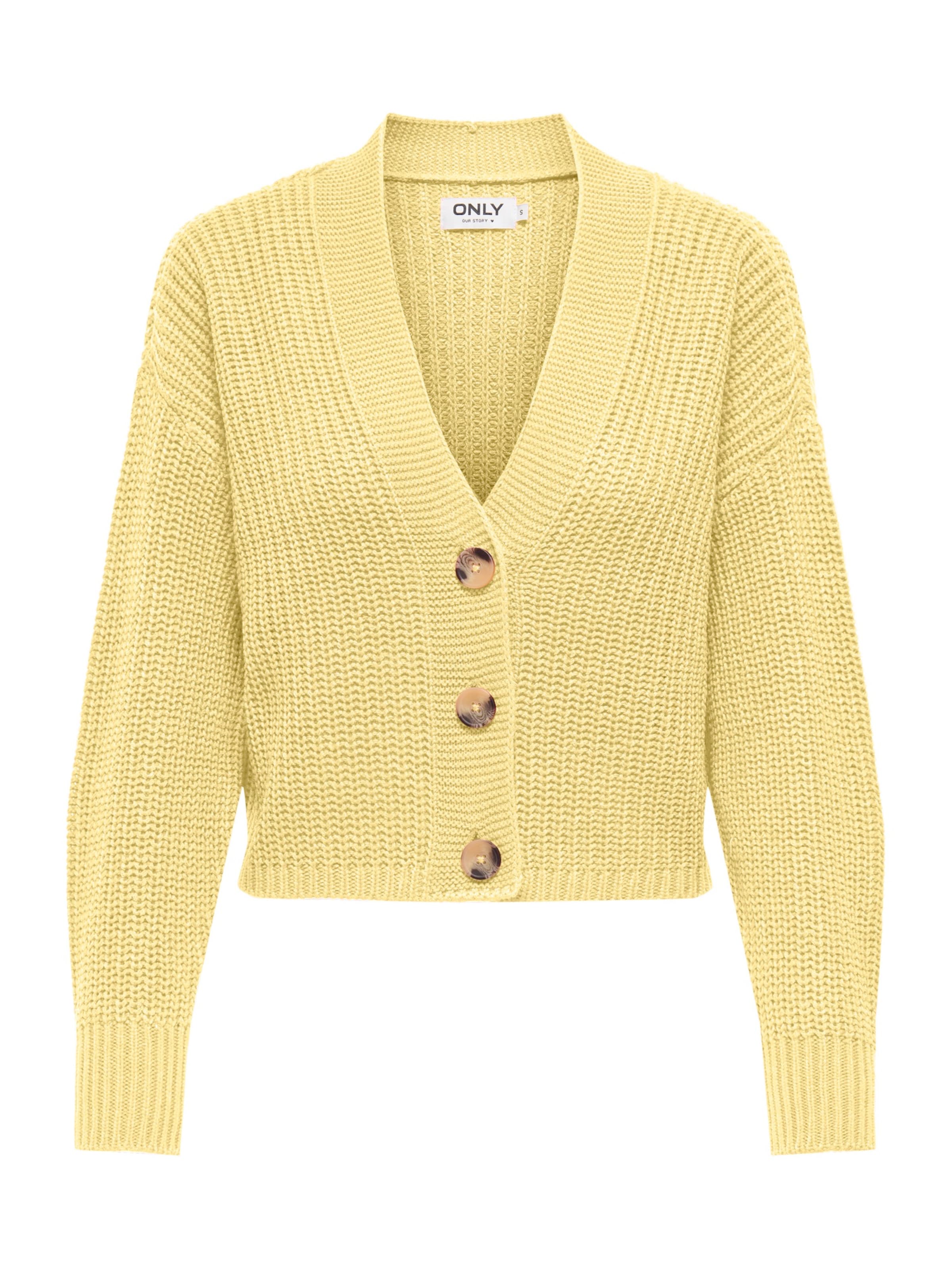 Cardigan oversize 'ONLCarol' ONLY en jaune : devant