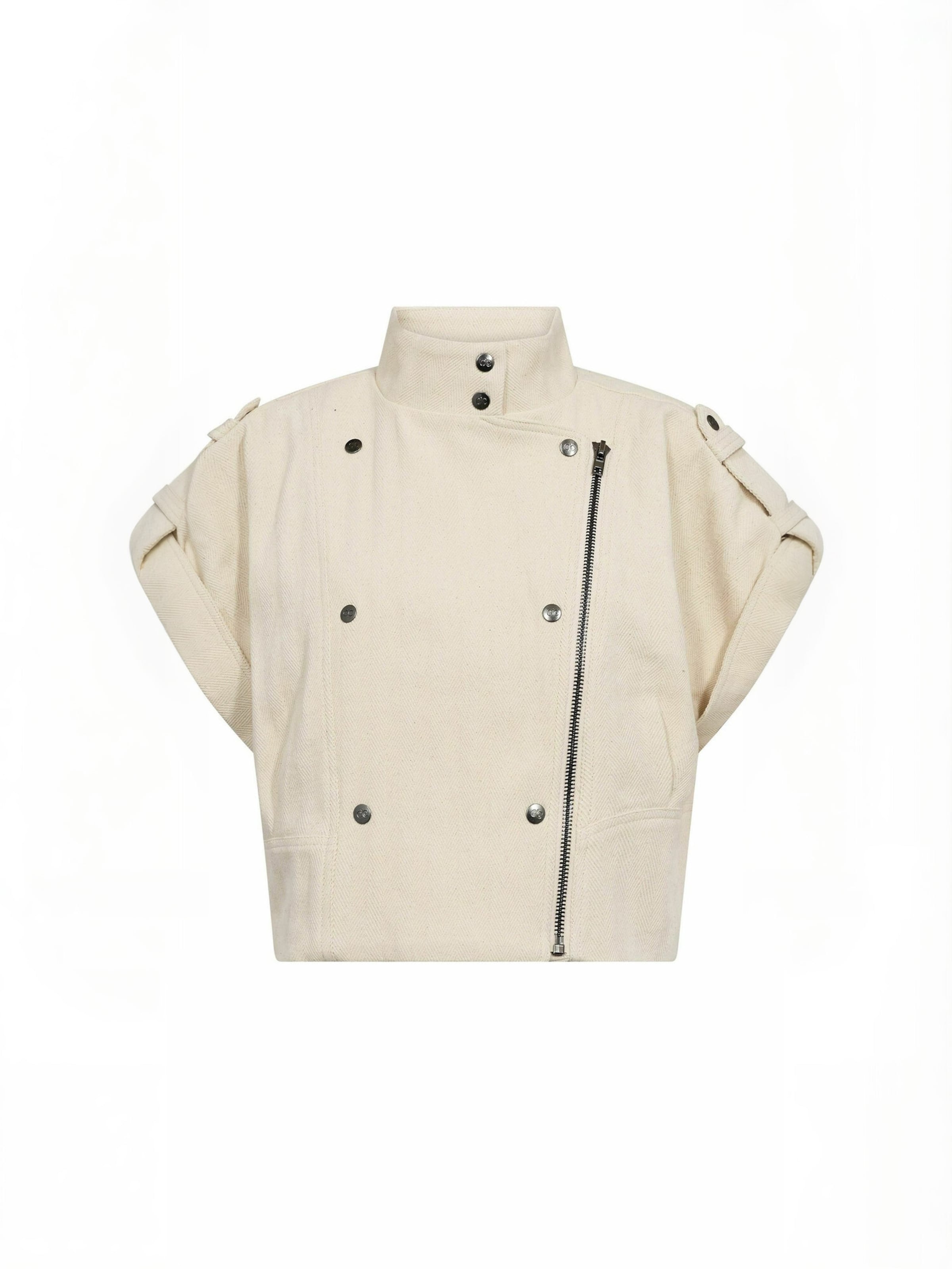 Gilet ' CalinCC ' co'couture en blanc : devant